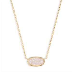 kendra scott elisa necklace gold iridescent drusy